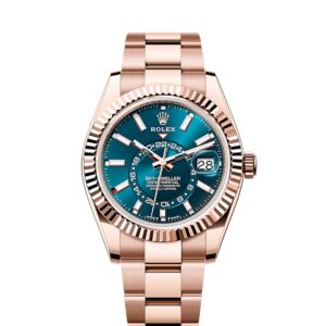 New Rolex Sky-Dweller Rose Gold Blue-Green Dial Oyster Men’s Watch M336935-0001 42mm